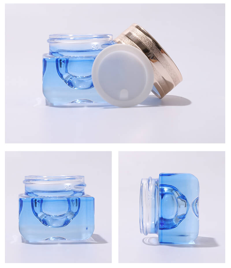 Eco friendly custom glass jar with aluminum screw lid