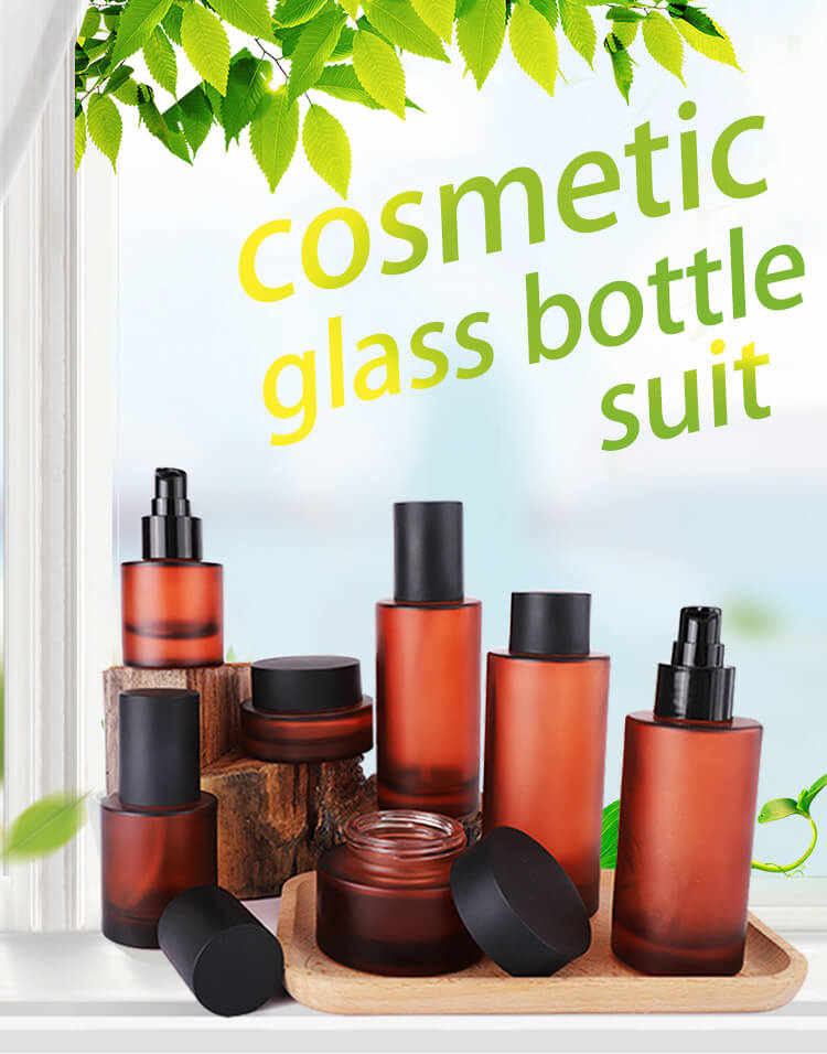 Luxury cosmetic glass bottle and jar