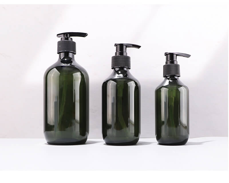Eco friendly green lotion pump plastic bottle