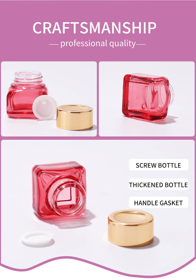 Thick bottom skincare glass cream jar