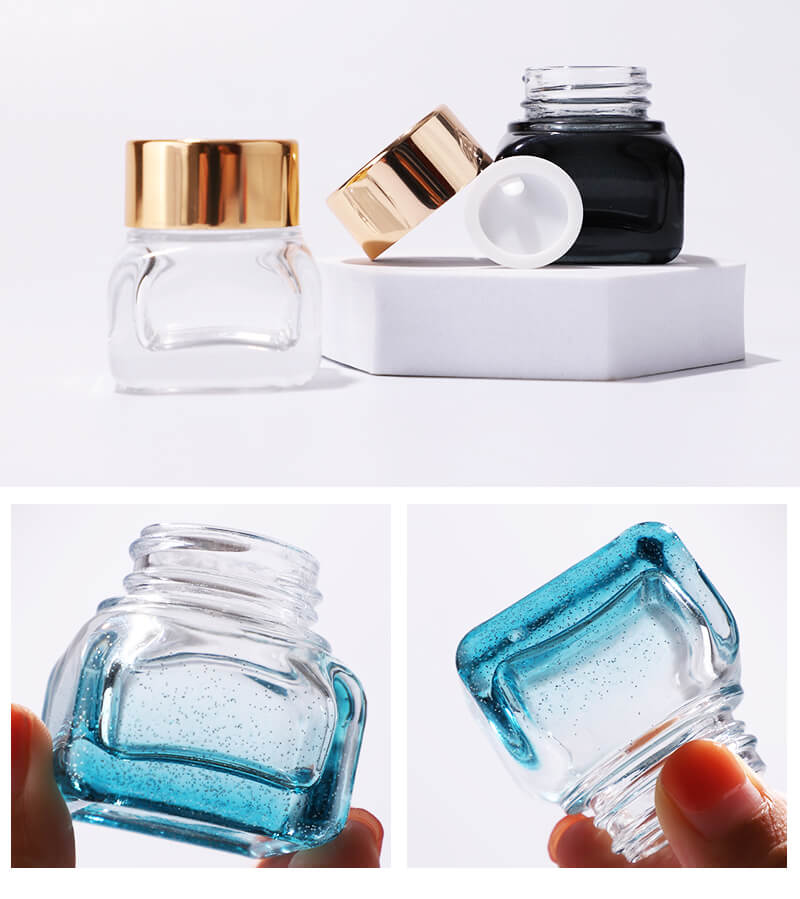 New design cosmetic empty glass jar packing