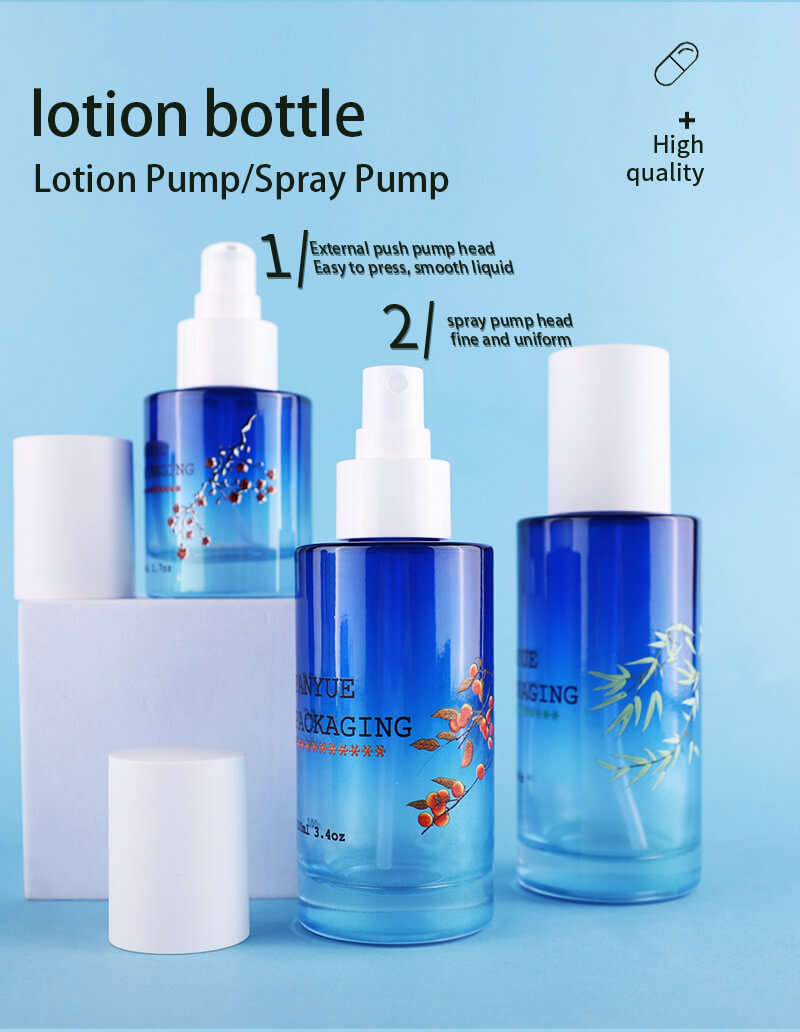 Wholesale glass lotion pump bottle packing