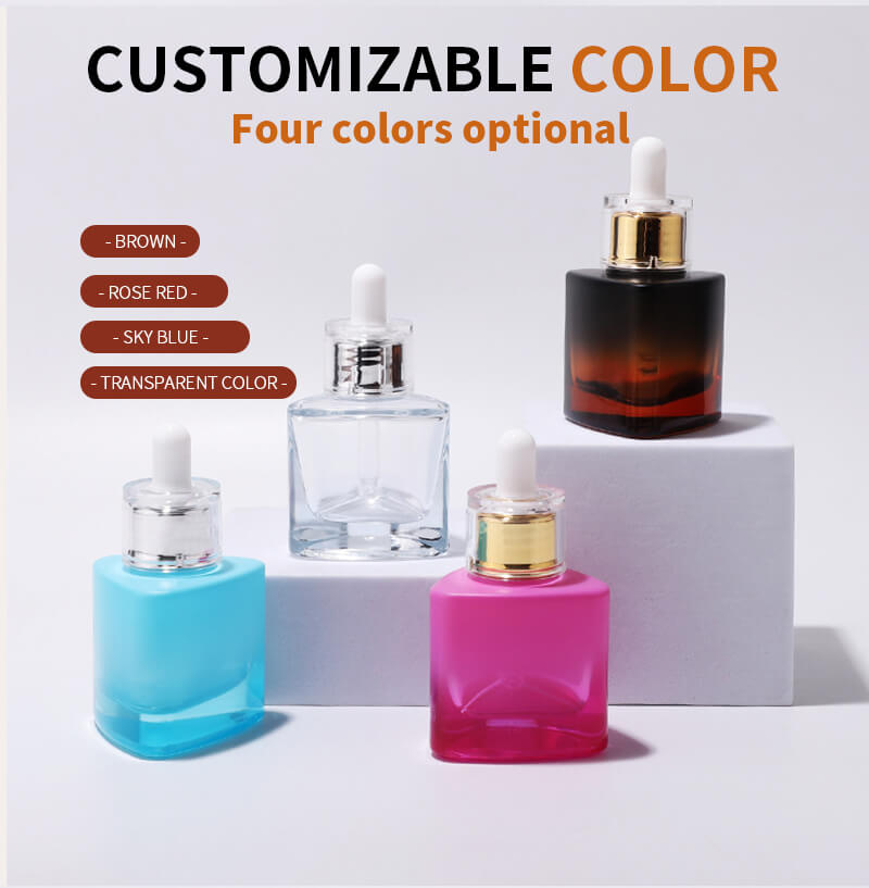 Customized color glass aluminum dropper bottle packing