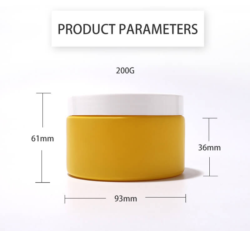 Measurements for high grade glass cream jar