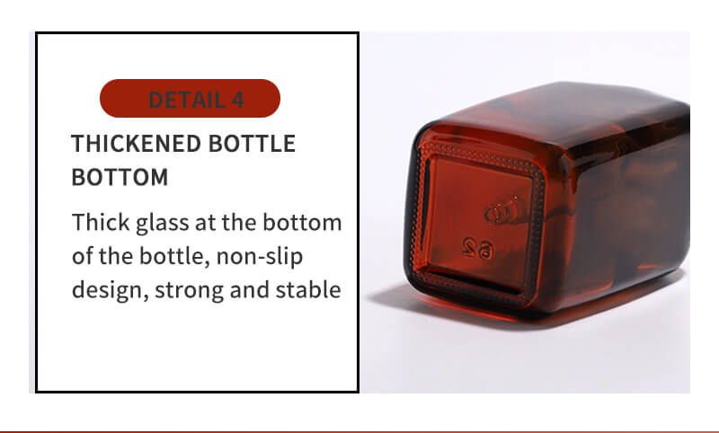 Luxury square glass bottle in stock 