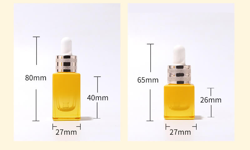 Measurements of glass dropper bottle packing