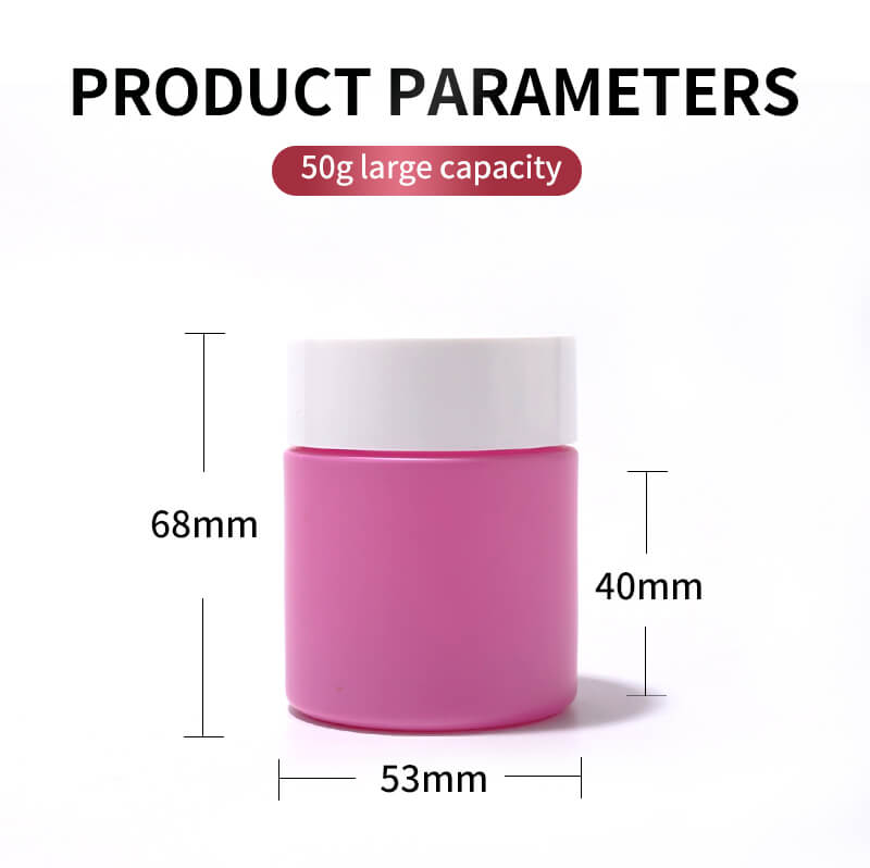 Measurements of 50g glass cream jar packing