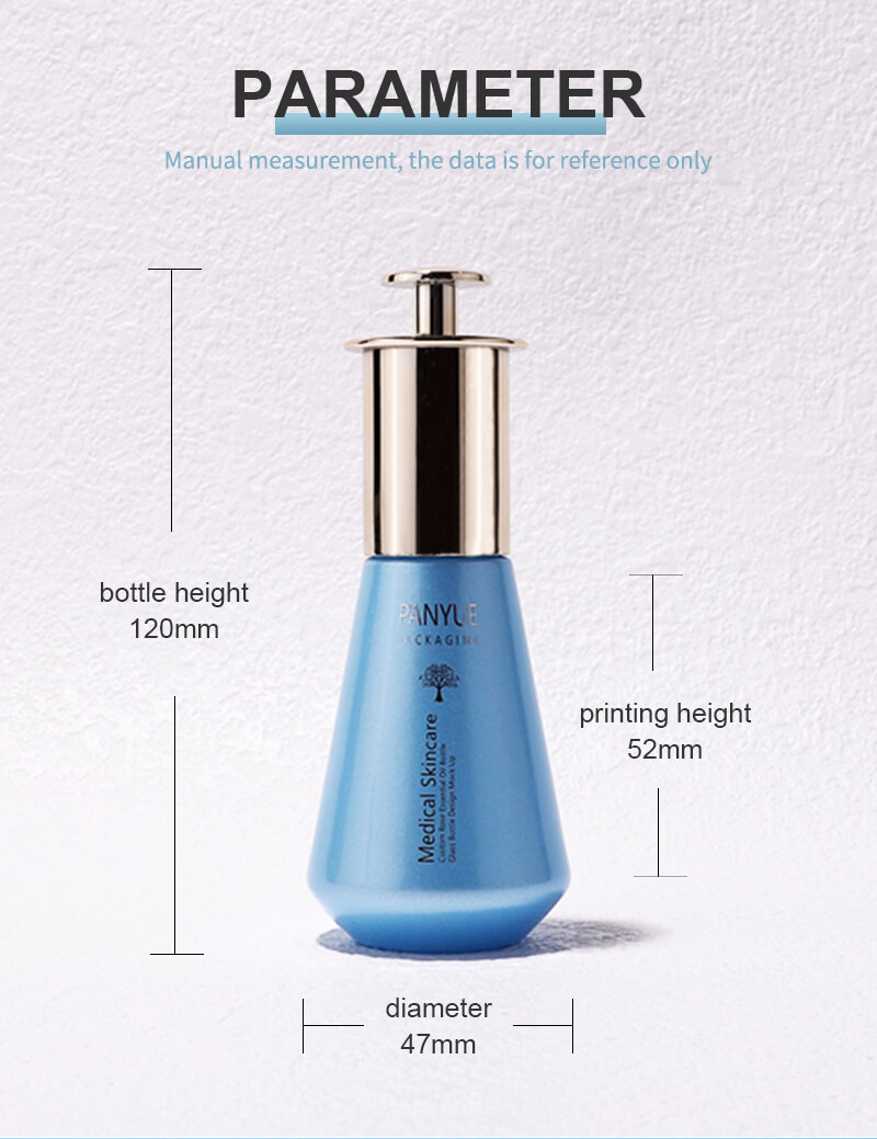 High quality cosmetic glass bottle with dropper 