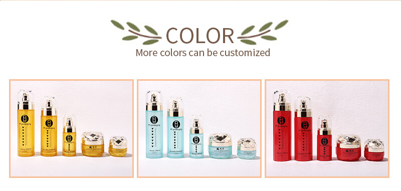 New design cosmetic glass bottle set 