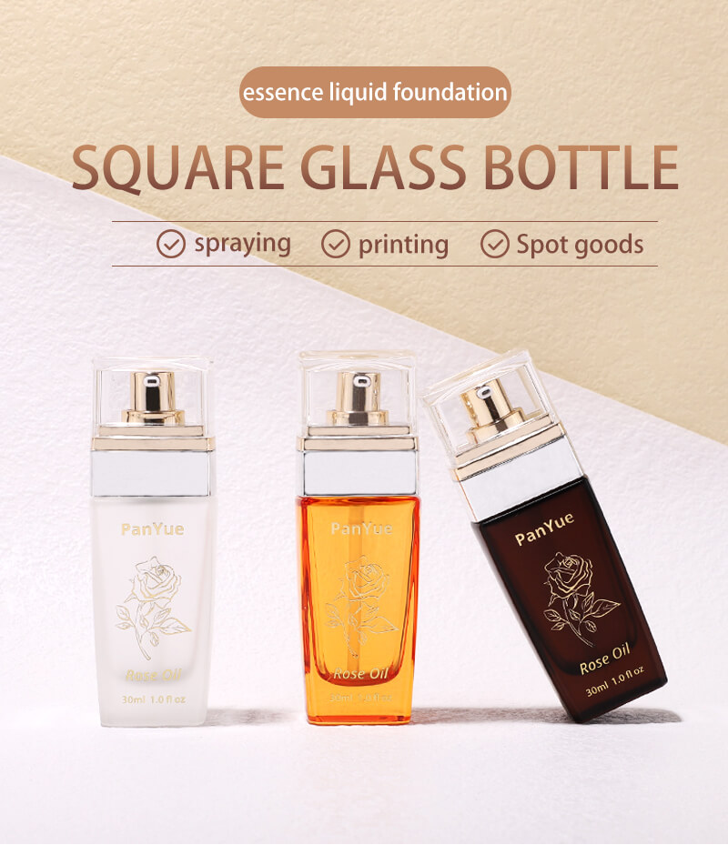 Wholesale new design square glass dropper bottle 