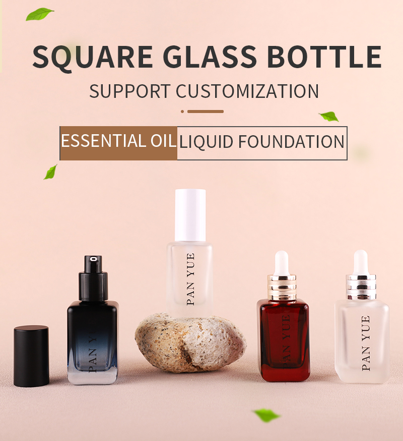 Customize color glass bottle in skincare 
