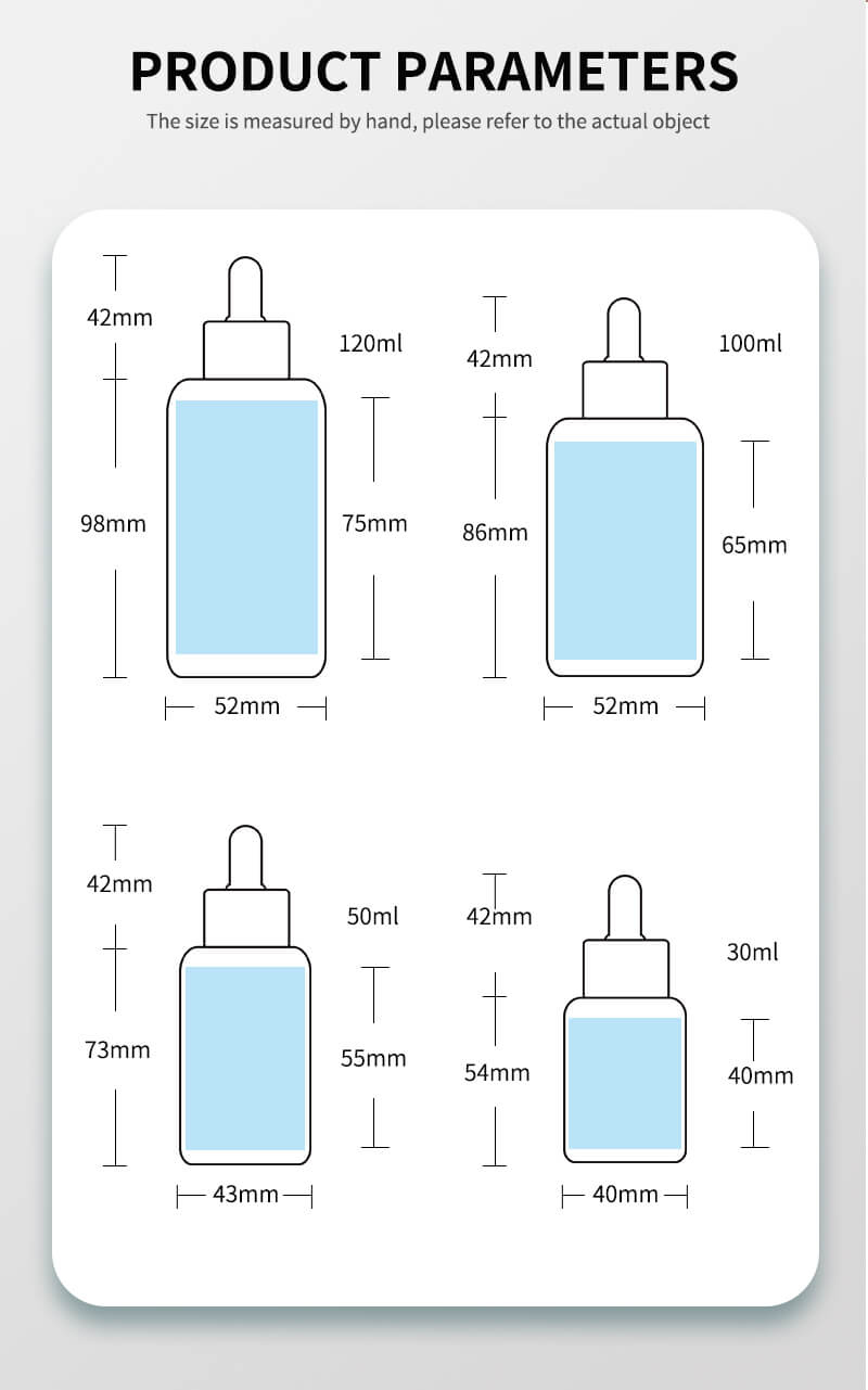 wholesale glass dropper bottle for cosmetic packaging 