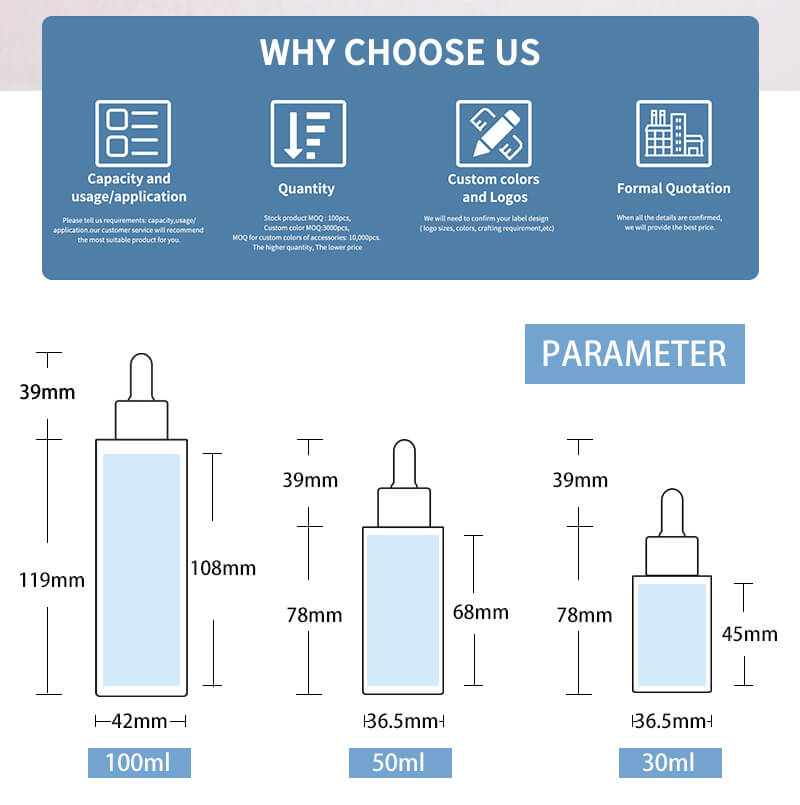 New design custom color glass dropper bottle 