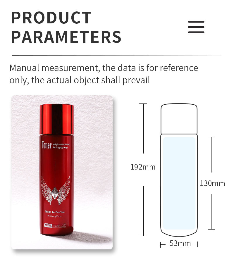 toner glass bottle details capacity