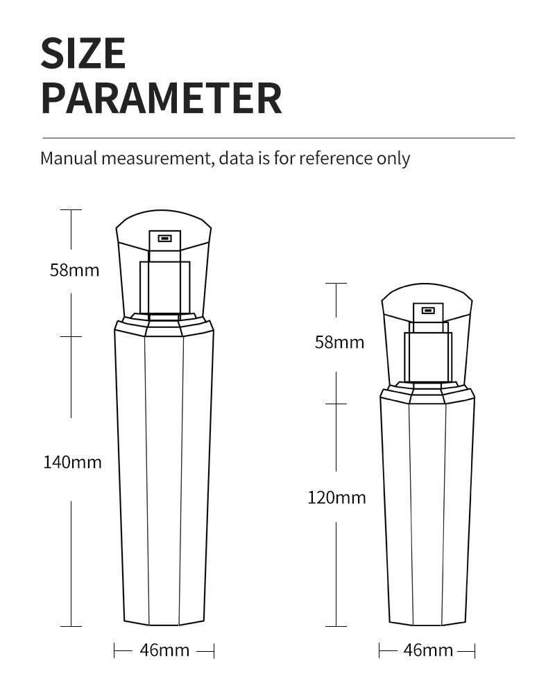 octagonal glass bottle dimensions