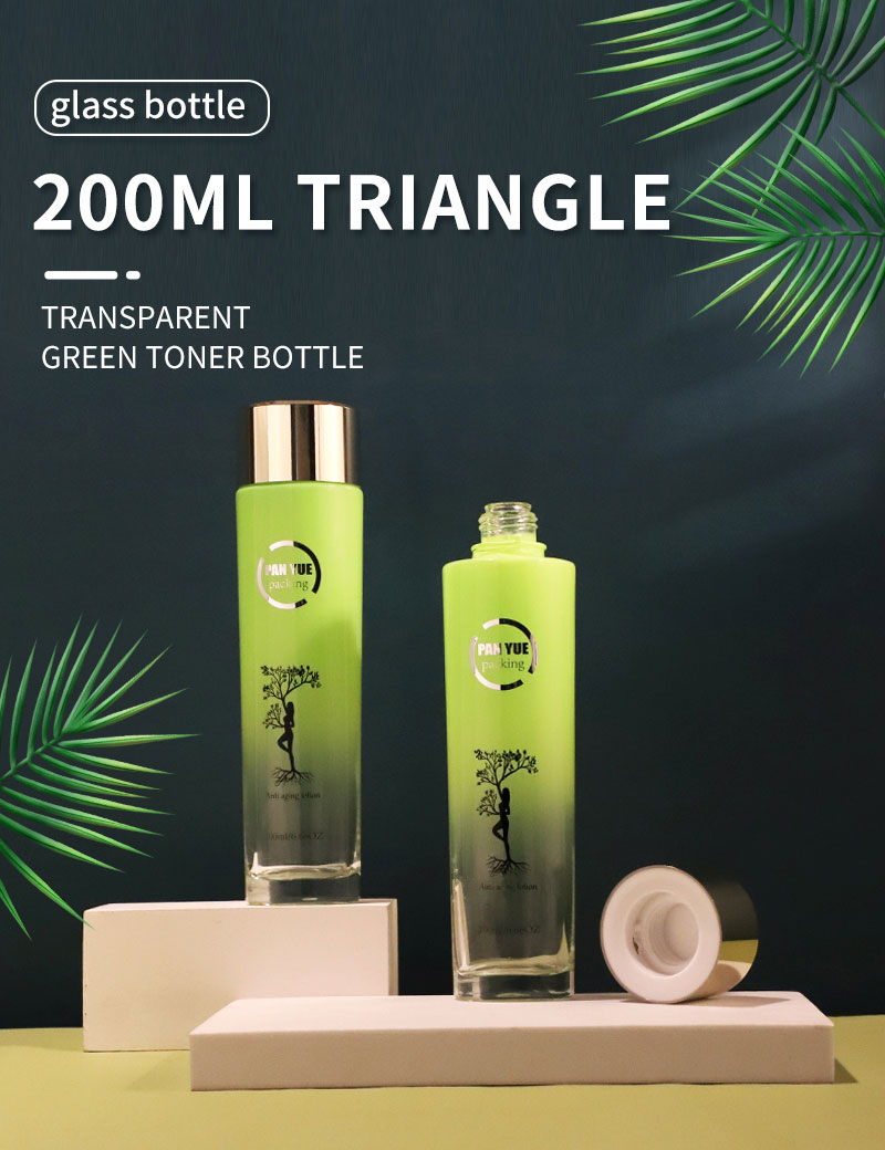 toner glass bottle details