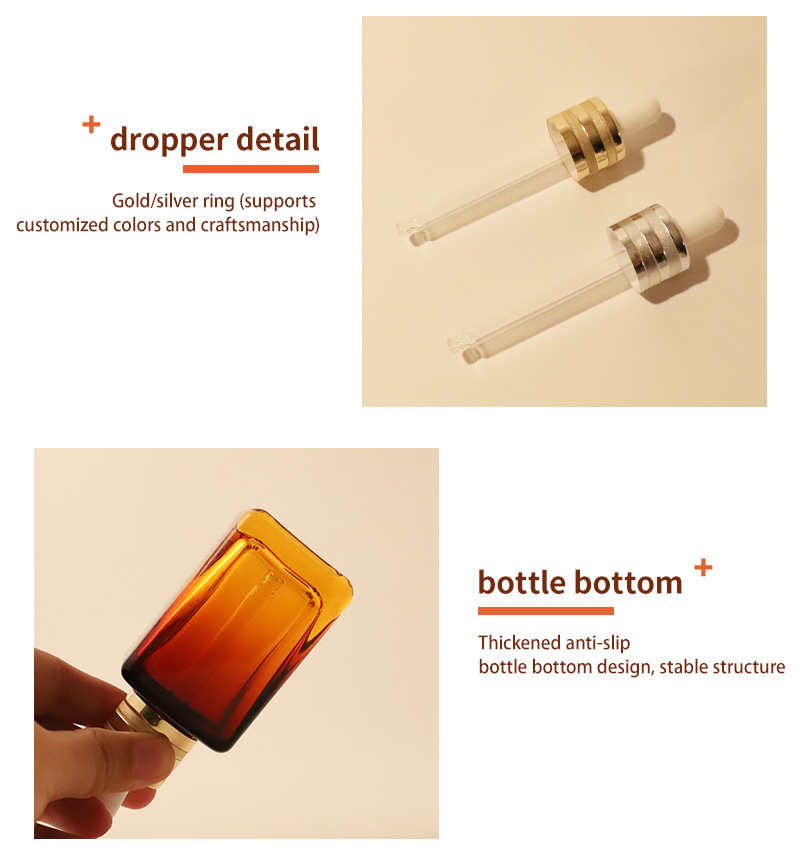 Square Essential Oil Dropper Bottle