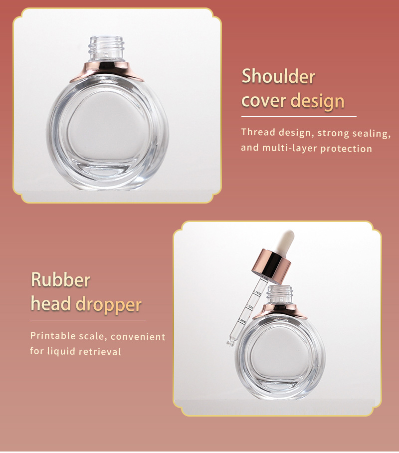 Customized glass skincare bottle packing wholesale
