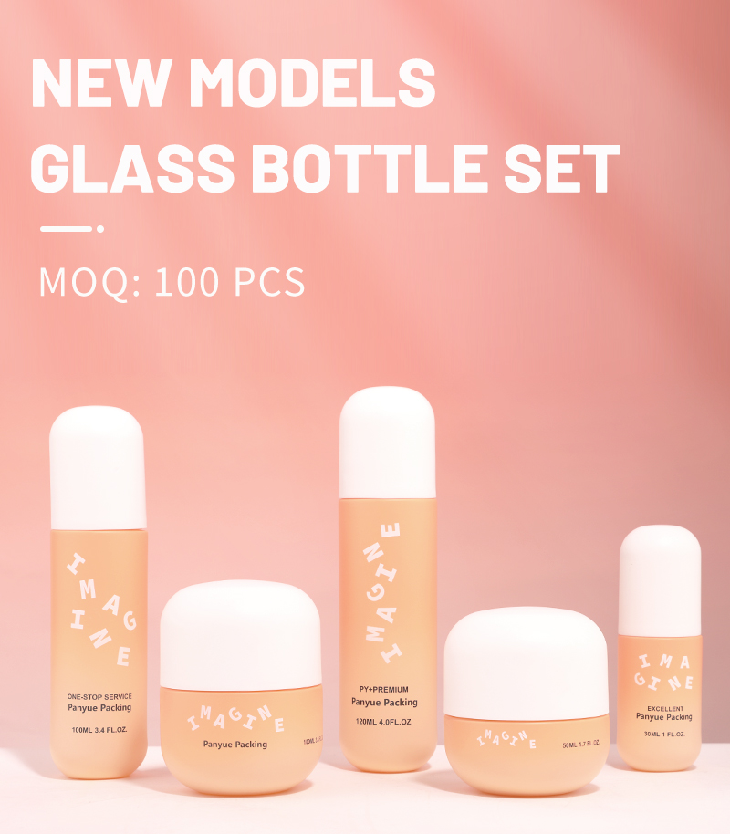 cosmetic glass bottle set