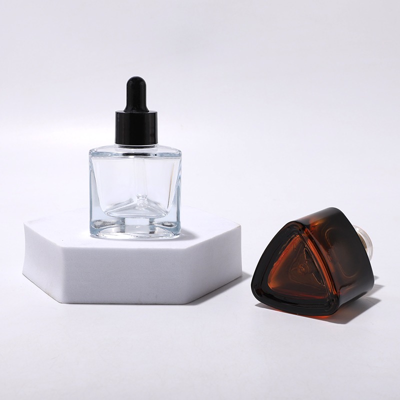 clear dropper glass bottle