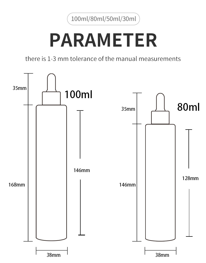 glass bottle 100 ml