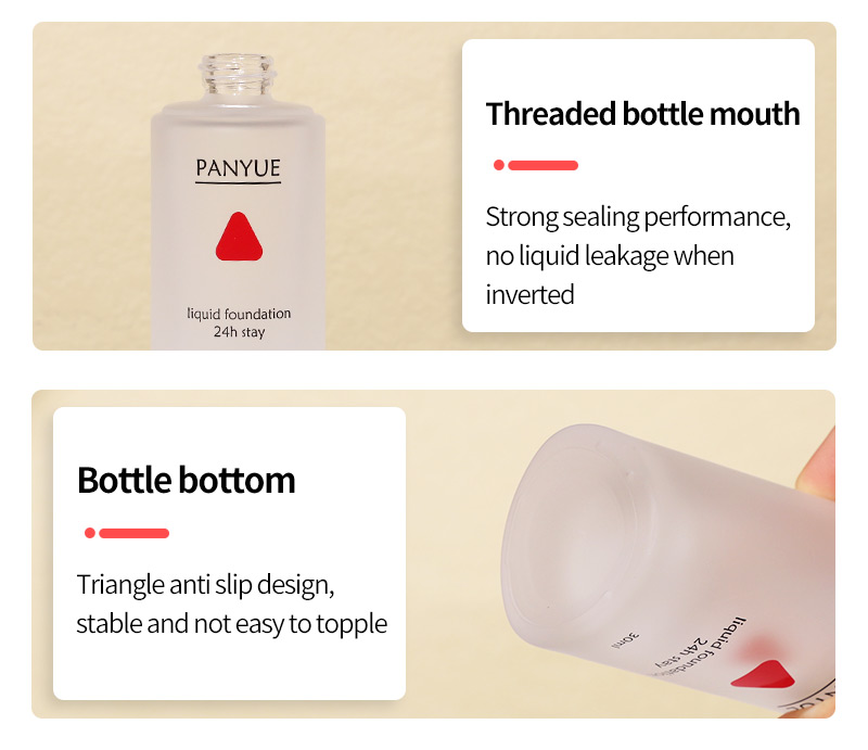 triangle glass bottle with pump