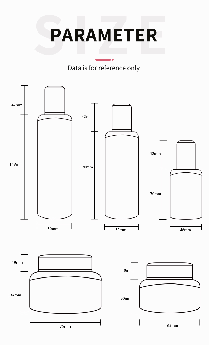glass cosmetic bottle with sliver cap