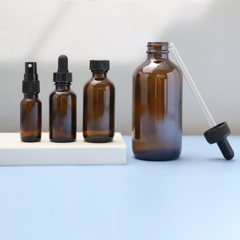 boston round glass bottle