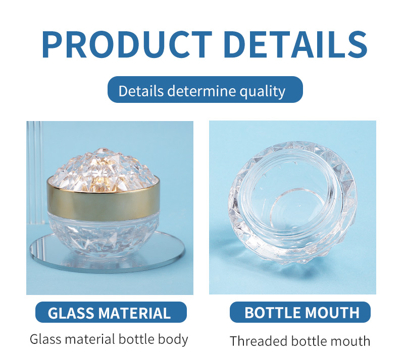 50g cream glass jar packing