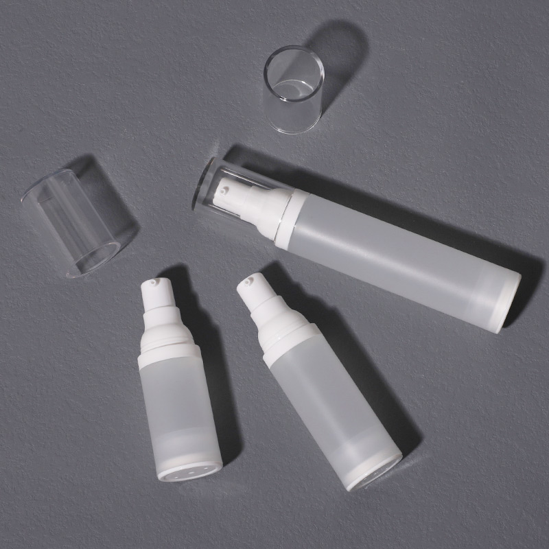 frosted airless pump bottle 