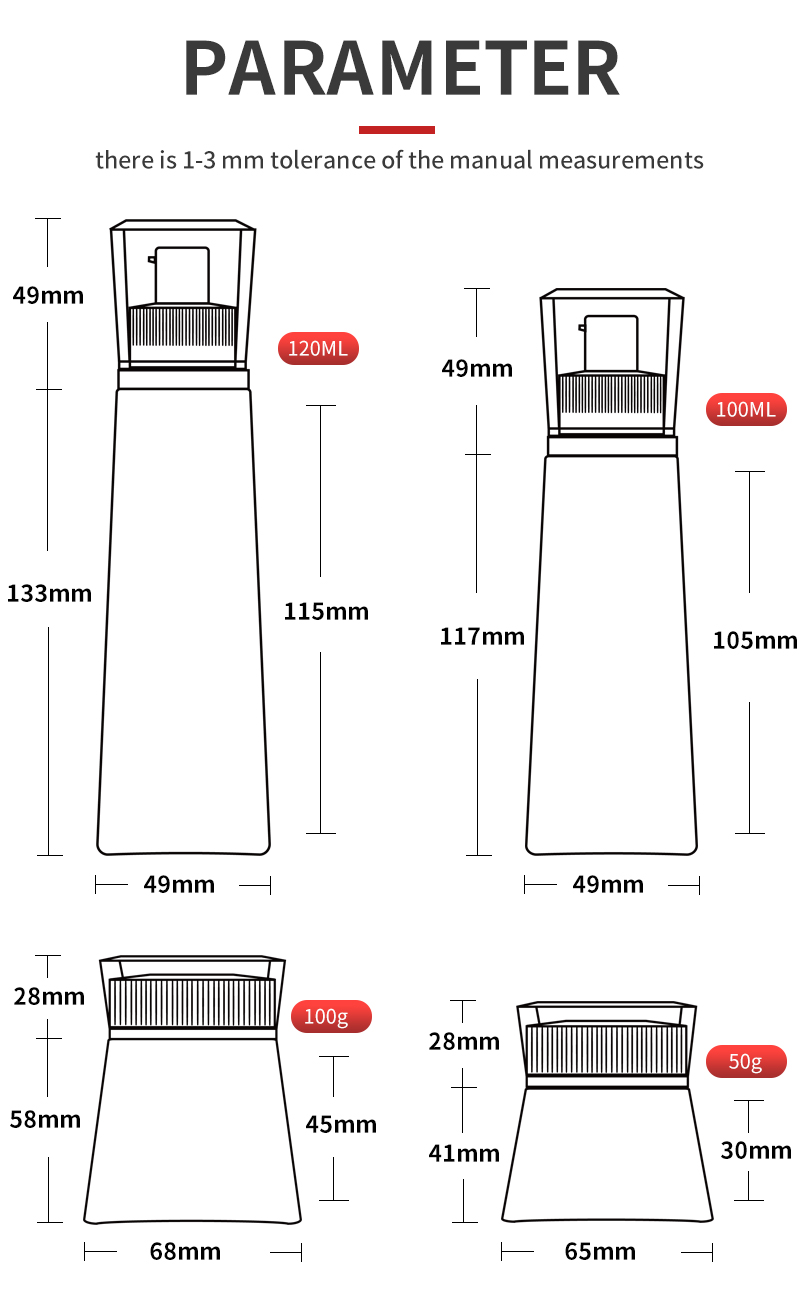 trophy style cosmetic glass bottle set