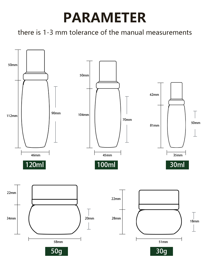 Premium green glass bottle