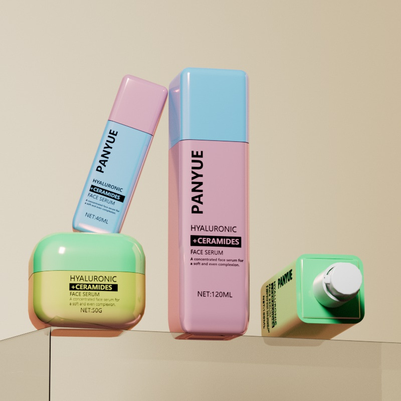 Colorful Cosmetic Glass Bottle Set