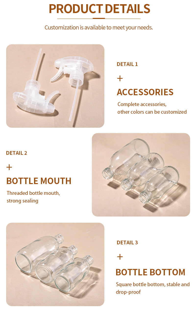 Clear Glass Trigger Spray Bottle