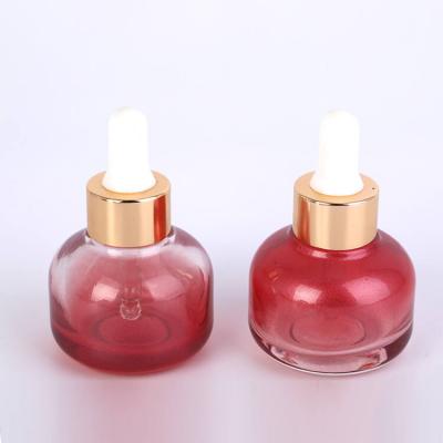 Cosmetic glass essential oil serum bottles