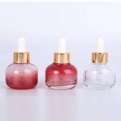 Round fat glass dropper bottle