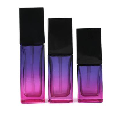 Square liquid foundation glass bottles