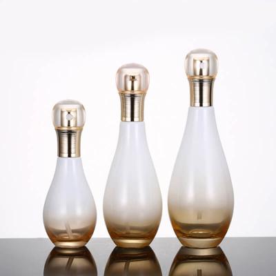 Luxury bowling shape skincare glass bottle set