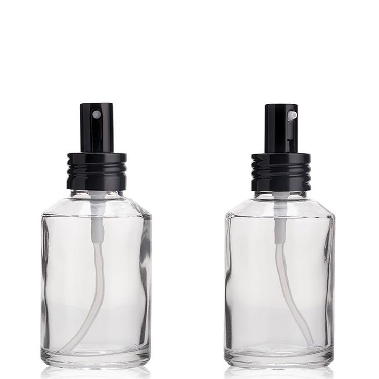 Cosmetic frosted clear glass bottles and jars range line