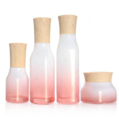 cream luxury glass bottle set