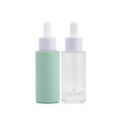 Frosted color glass dropper bottle