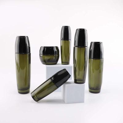 Cosmetic glass bottles set for skincare packaging