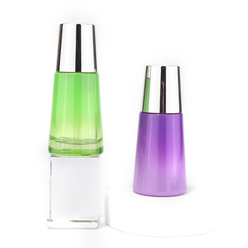 Round shape glass bottle with dropper