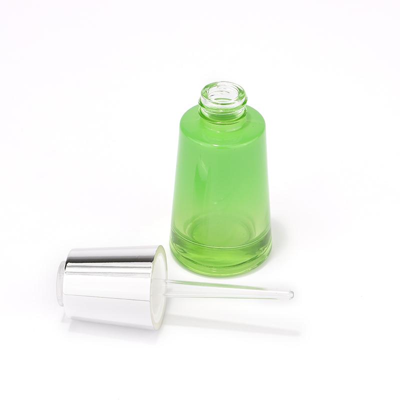 Round shape glass bottle with dropper