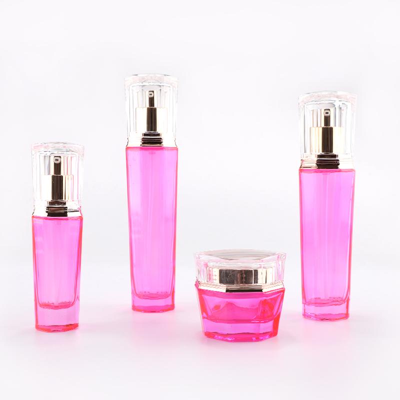Cosmetic glass bottle set