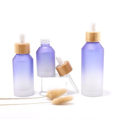 Glass bamboo dropper bottle