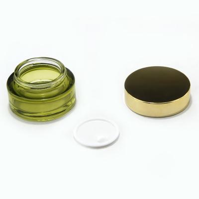 Gradient green cosmetic bottle and jar