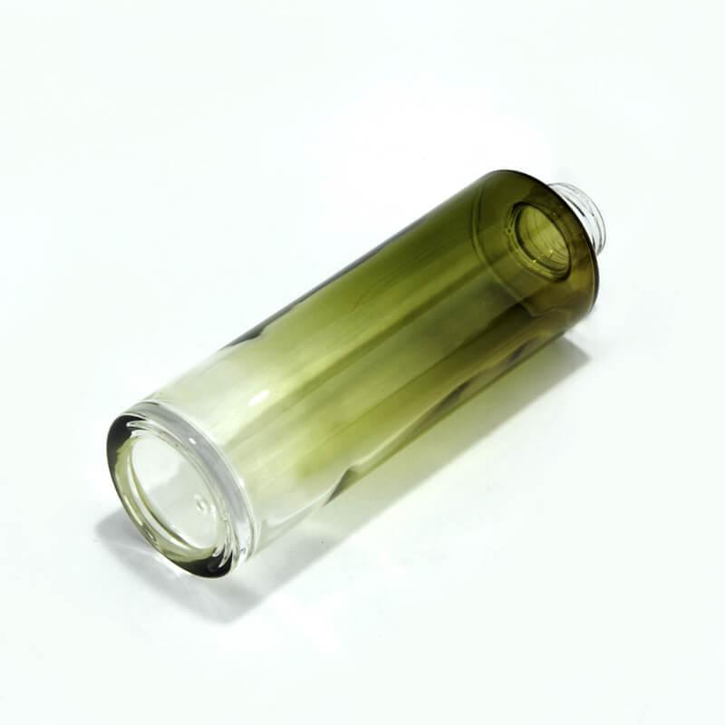 Gradient green glass bottle jars