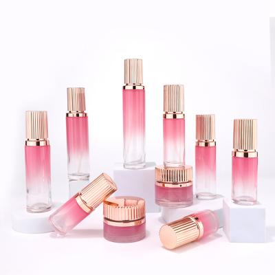 glass bottle set in skincare