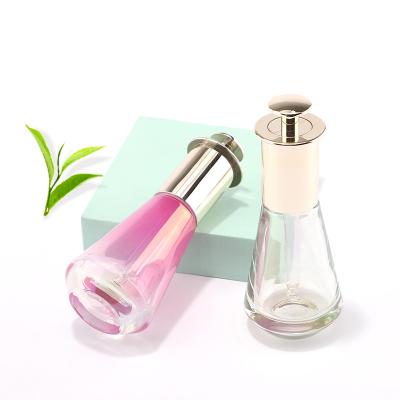 Special shape glass bottle with press push dropper